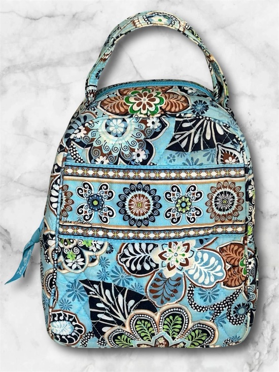 Vera Bradley Handbags - Vera Bradley Let’s do Lunch Quilted Insulated Lunch Bag Bali Blue Pattern